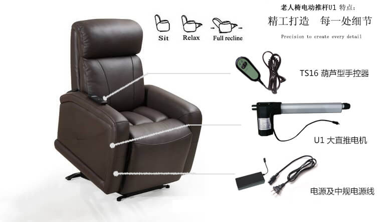 老人椅電動推桿應(yīng)用