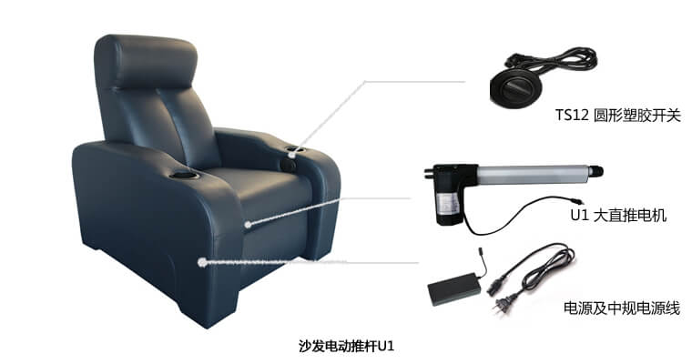 沙發(fā)電動推桿應用