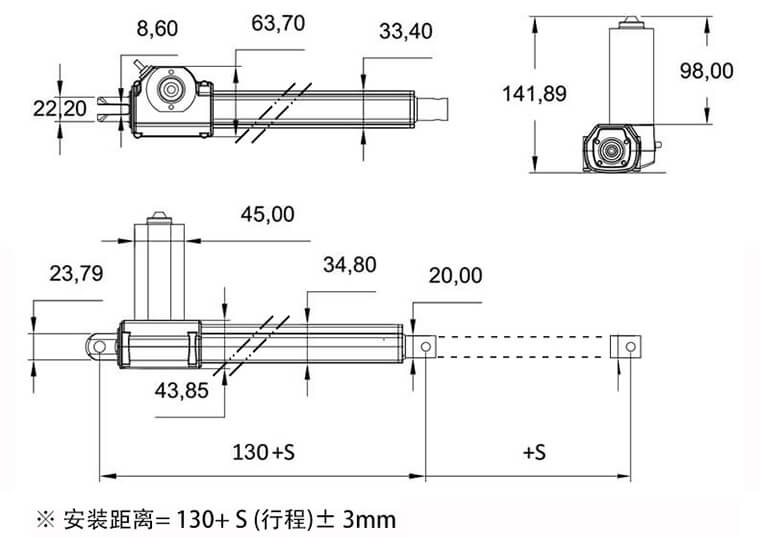 電動床推桿結(jié)構(gòu)圖 電動床推桿結(jié)構(gòu)圖